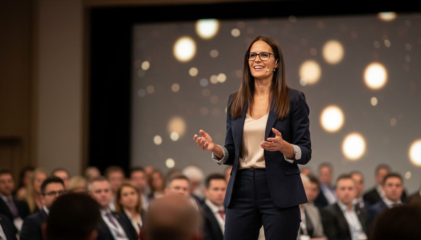 Katja Herrmann auf der Bühne